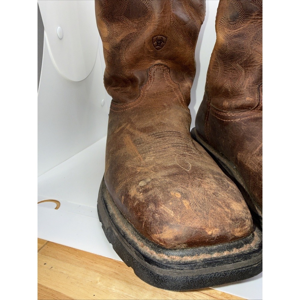 Ariat Groundbreaker Men's Wide Square Toe Work Boot, Brown 11D - Picture 3 of 9